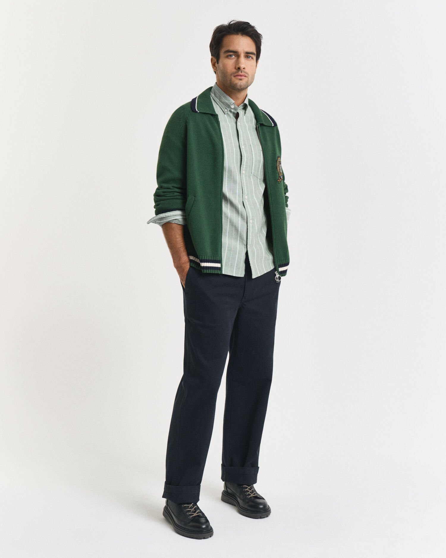 Camisa Oxford clásica Regular Fit a rayas