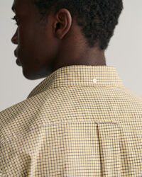 Camisa Regular Fit de popelina con microestampado de cuadros