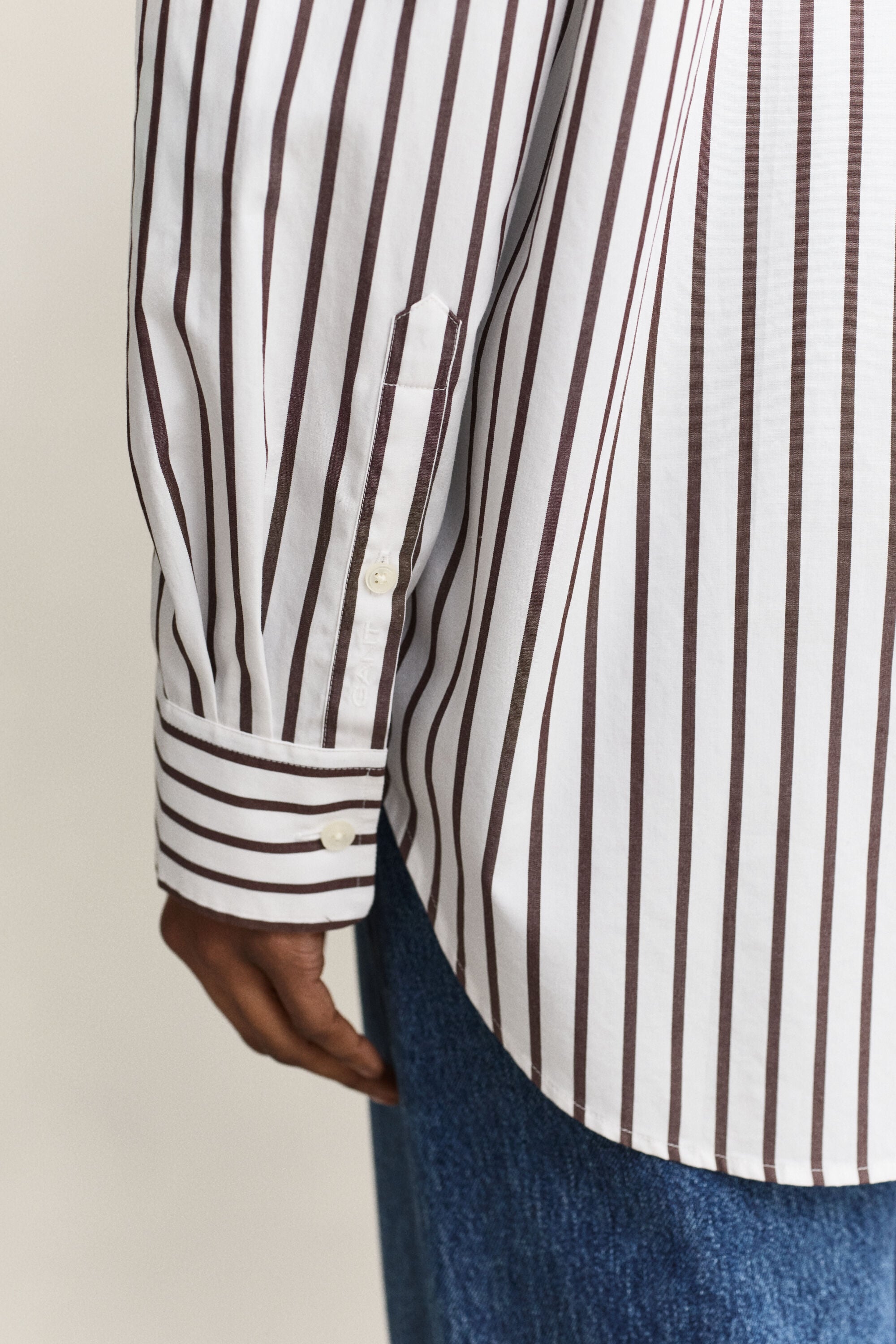 Camisa Relaxed Fit clásica de popelina a rayas