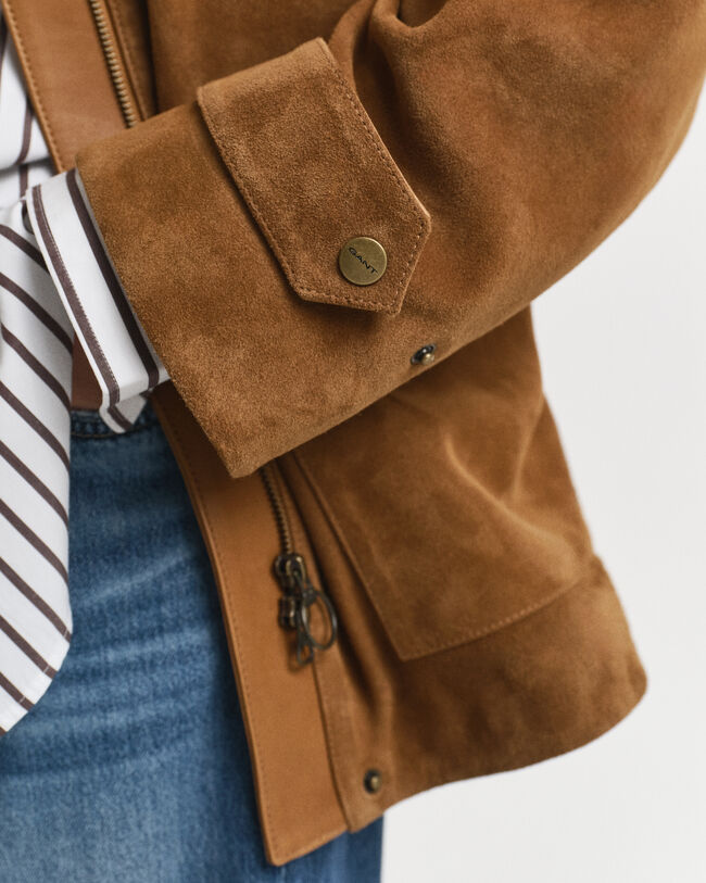 Chaqueta rústica de ante