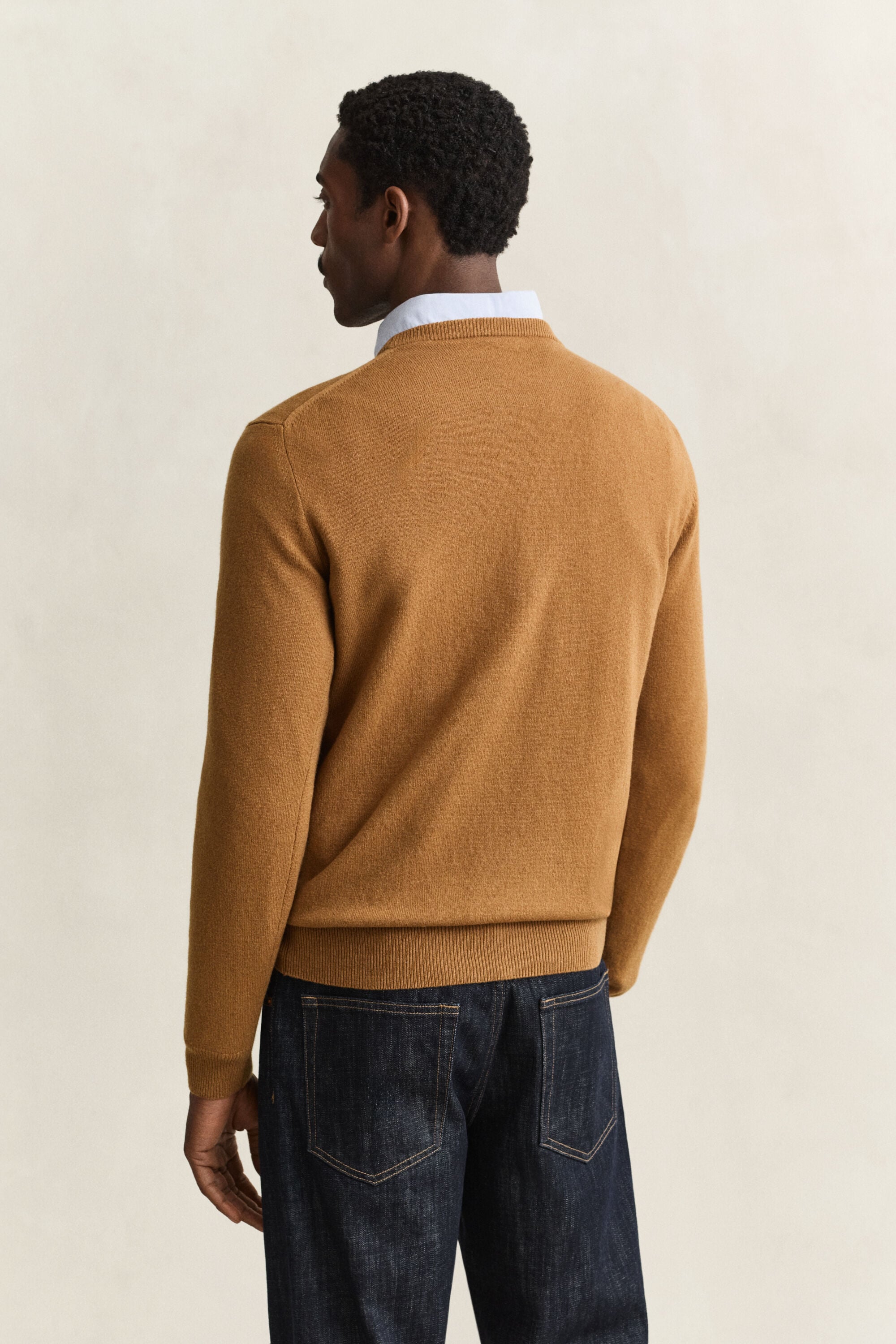 Jersey de lana de oveja con cuello redondo