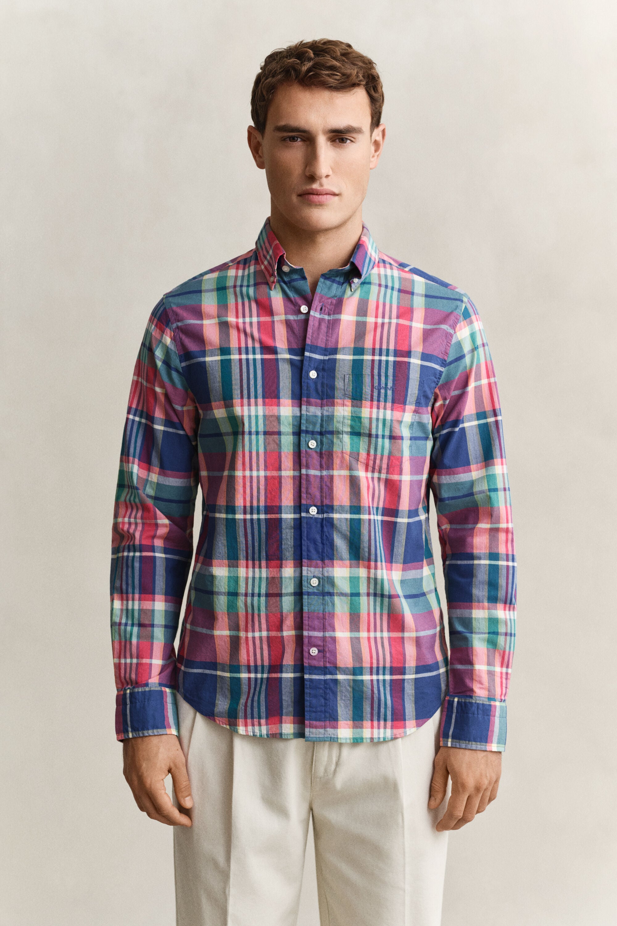 Camisa de cuadros de madrás
