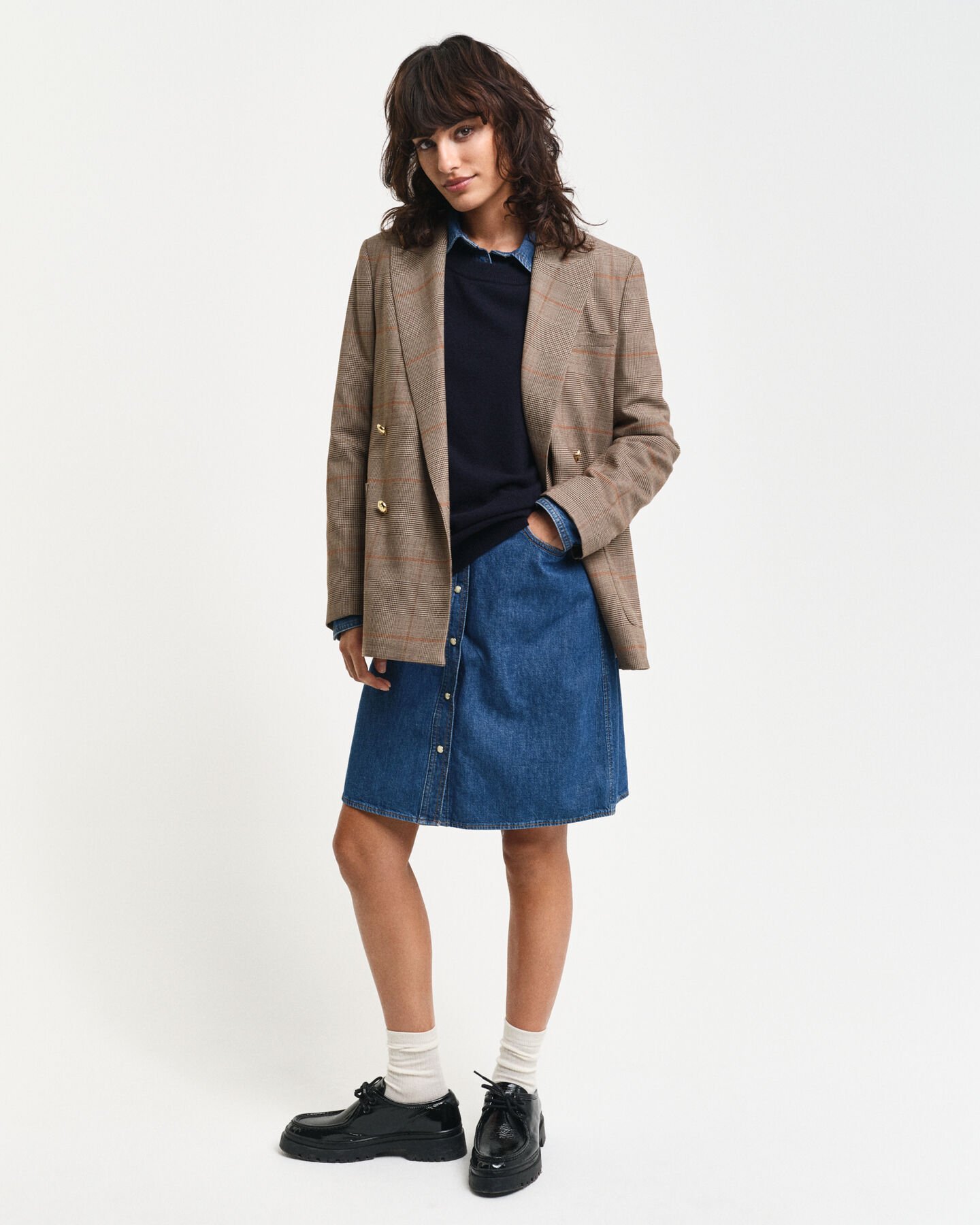 Jersey de cuello redondo en lana de oveja muy fina