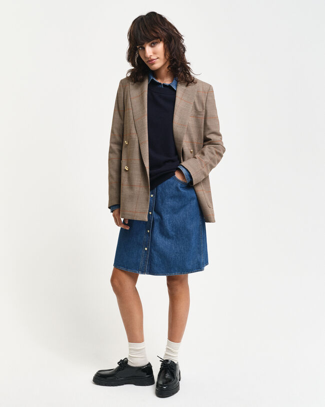 Jersey de cuello redondo en lana de oveja muy fina