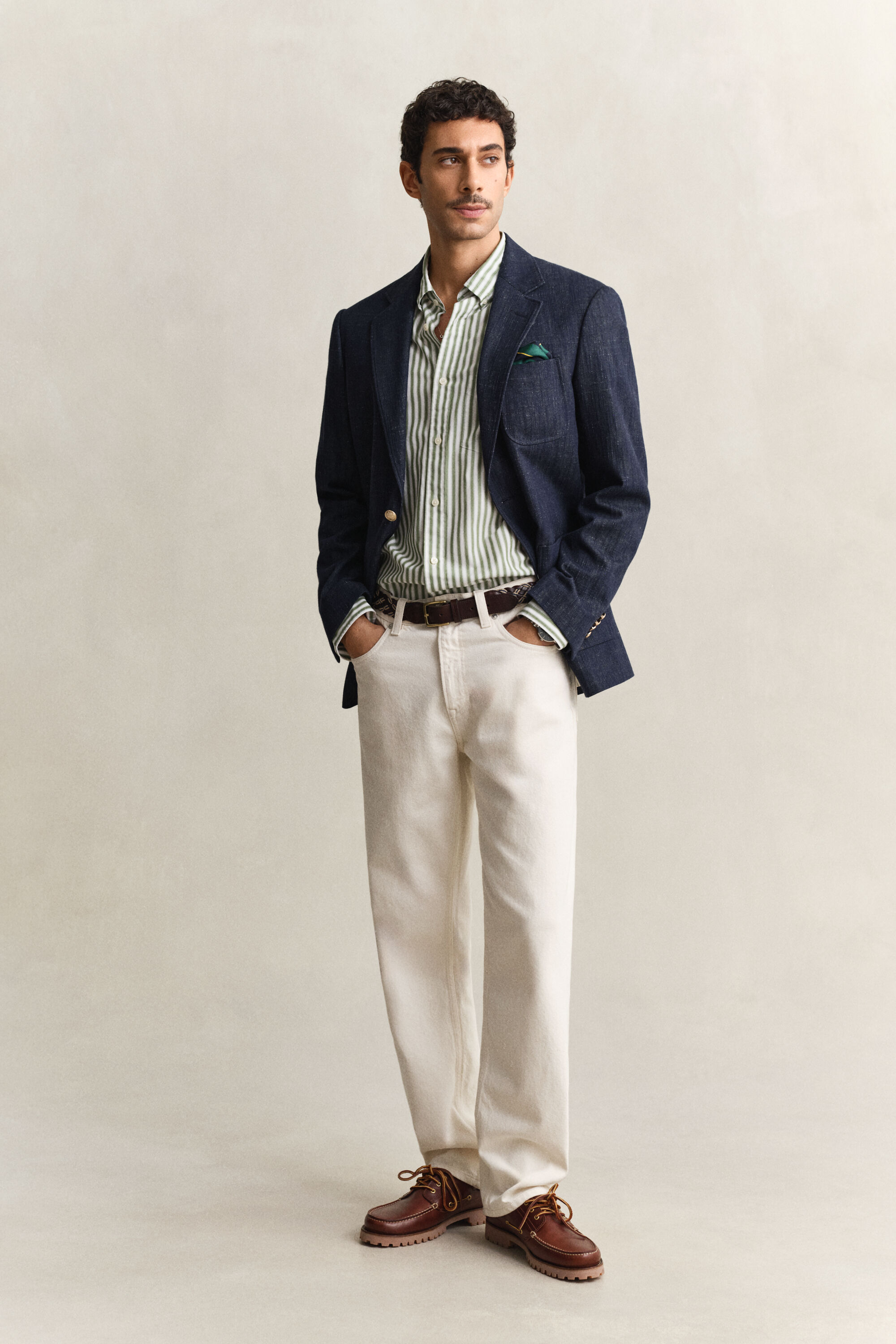 Camisa clásica de popelina a rayas