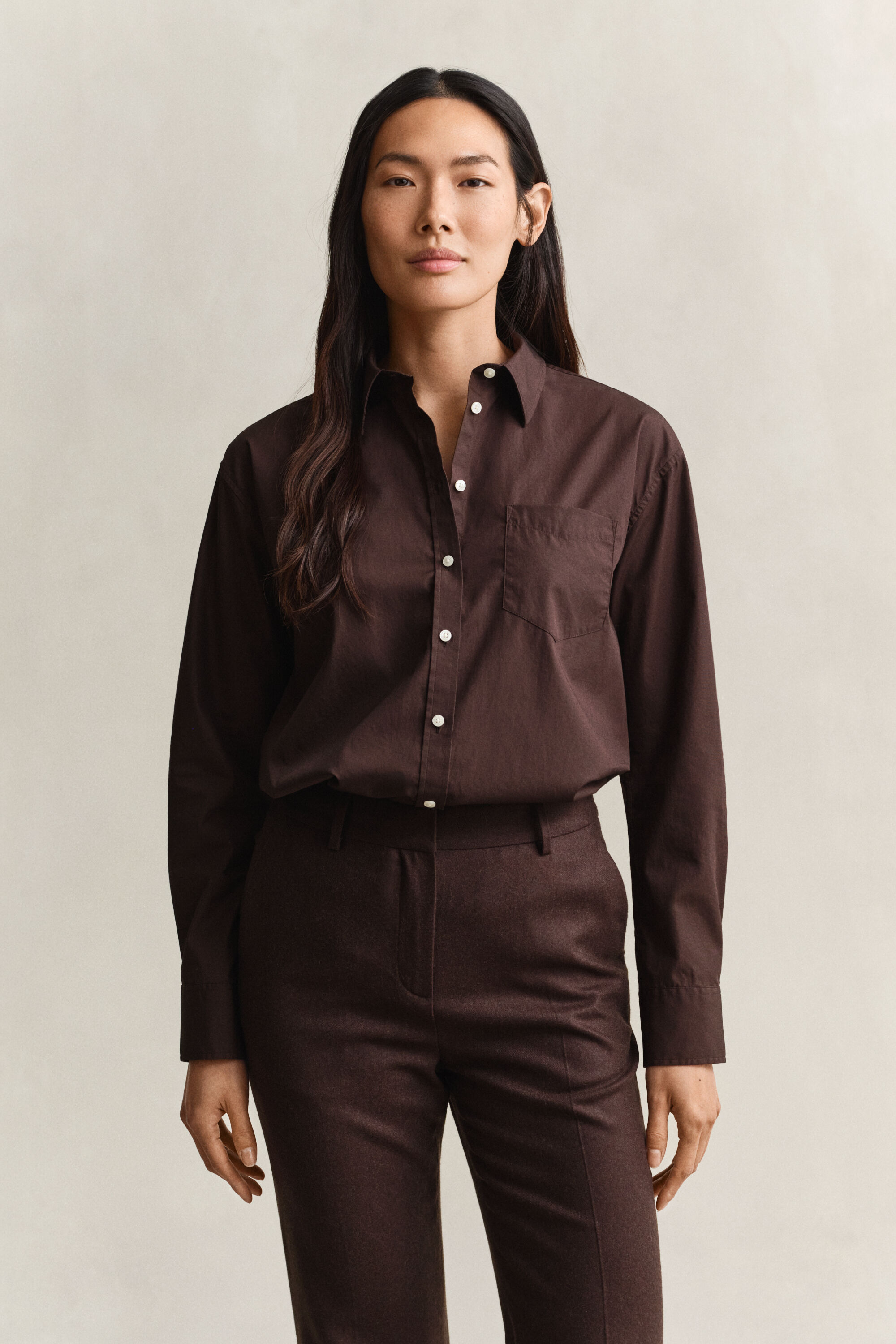 Camisa Relaxed Fit clásica de popelina