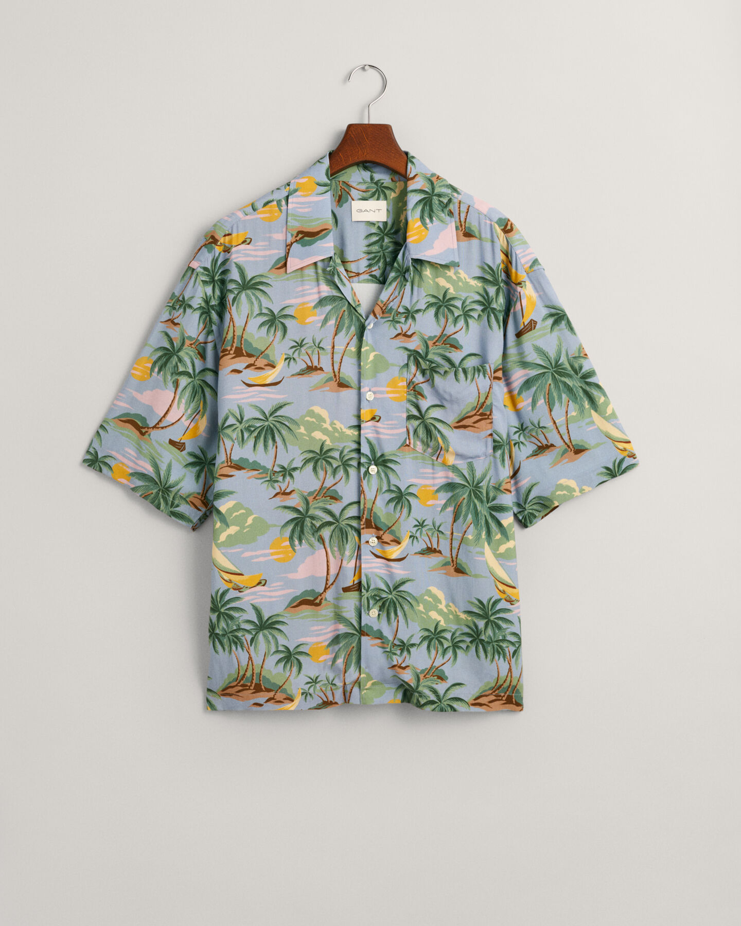 Camisa Relaxed Fit de manga corta Hawaiian Print