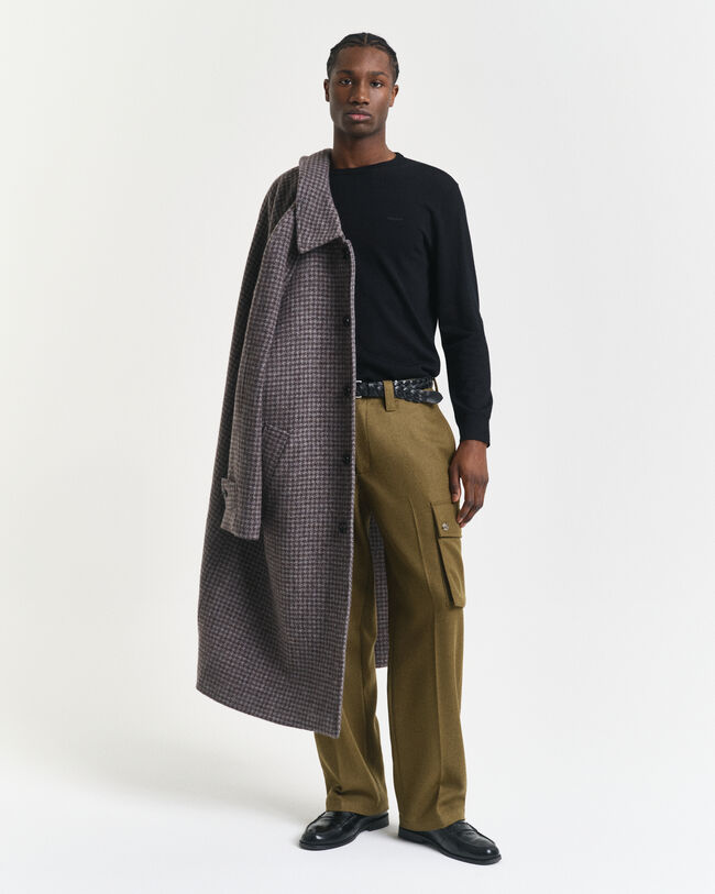 Jersey de cuello redondo en lana merino extrafina