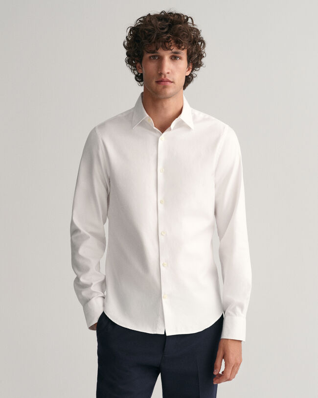 Camisa formal Slim Fit de sarga
