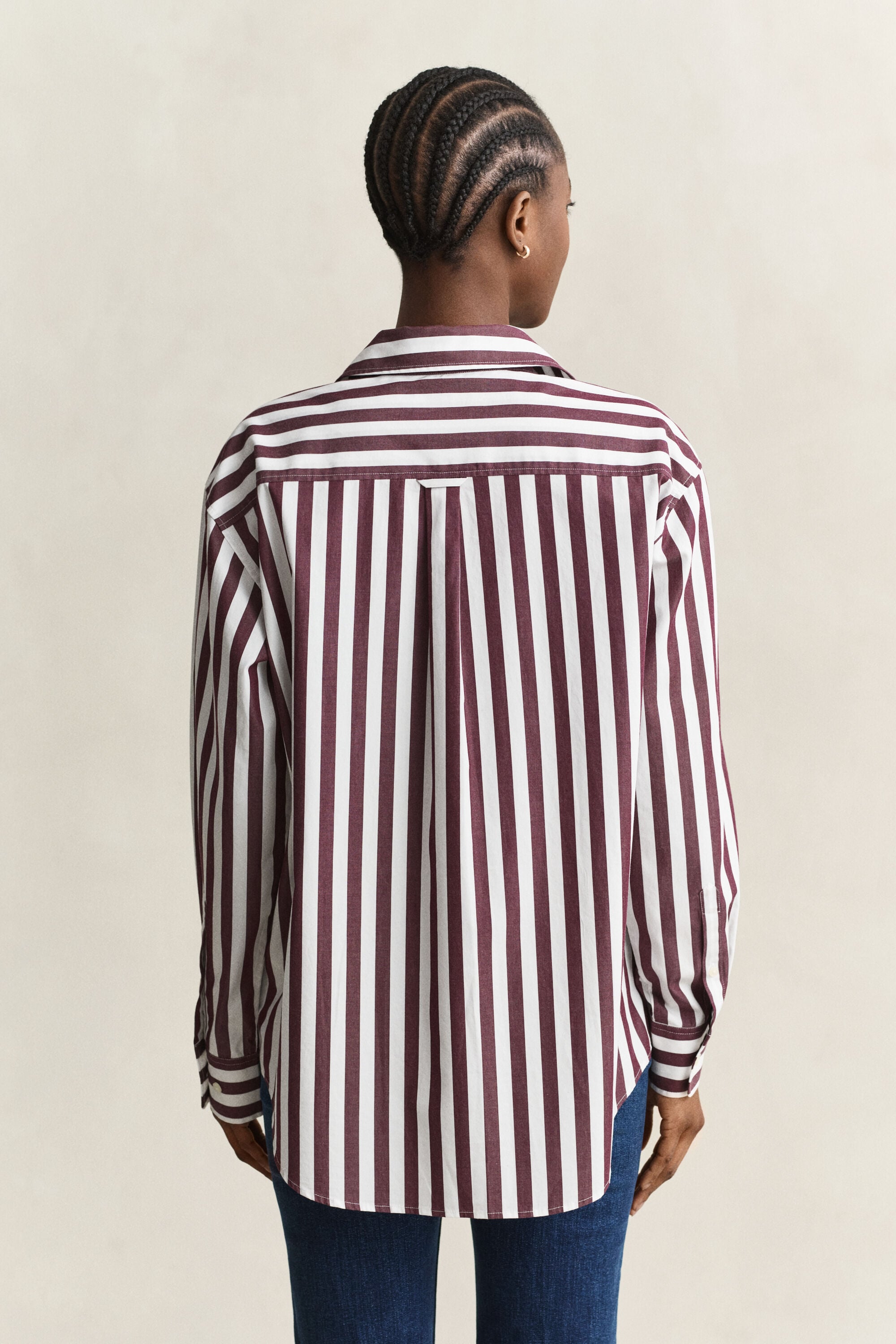 Camisa de popelina Relaxed Fit a rayas