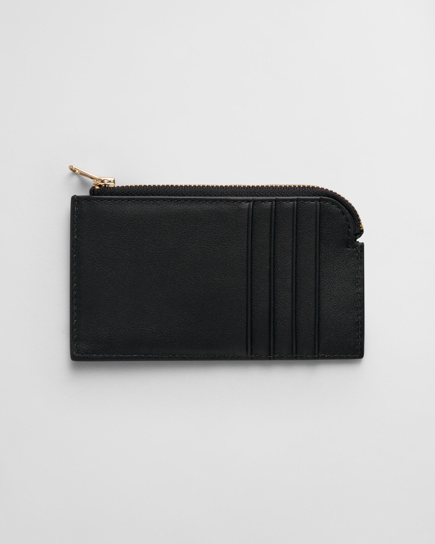Tarjetero de piel con cremallera