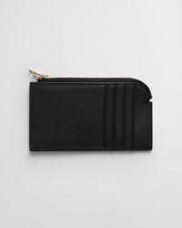 Tarjetero de piel con cremallera