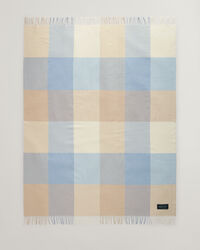 Colcha de lana merino extrafina a cuadros