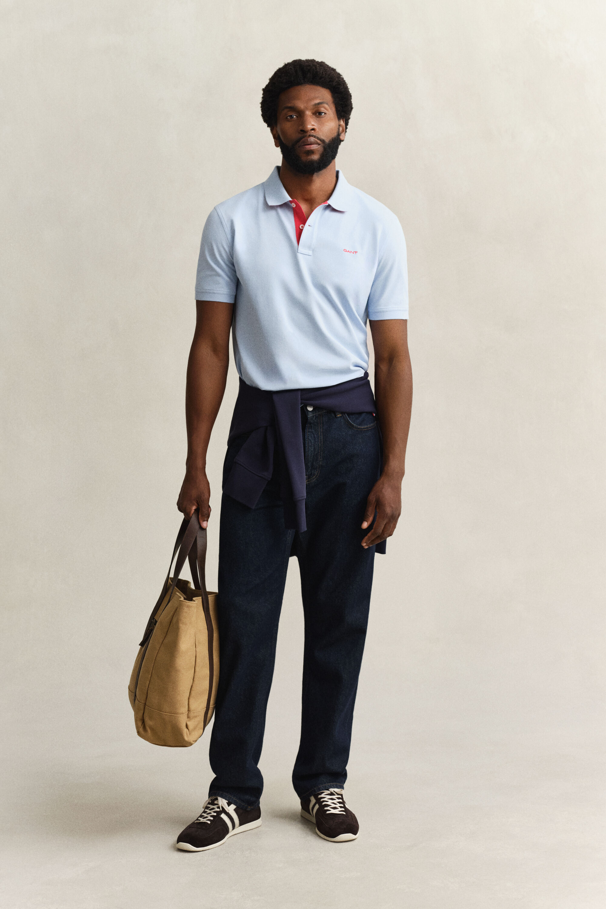 Polo de piqué en contraste