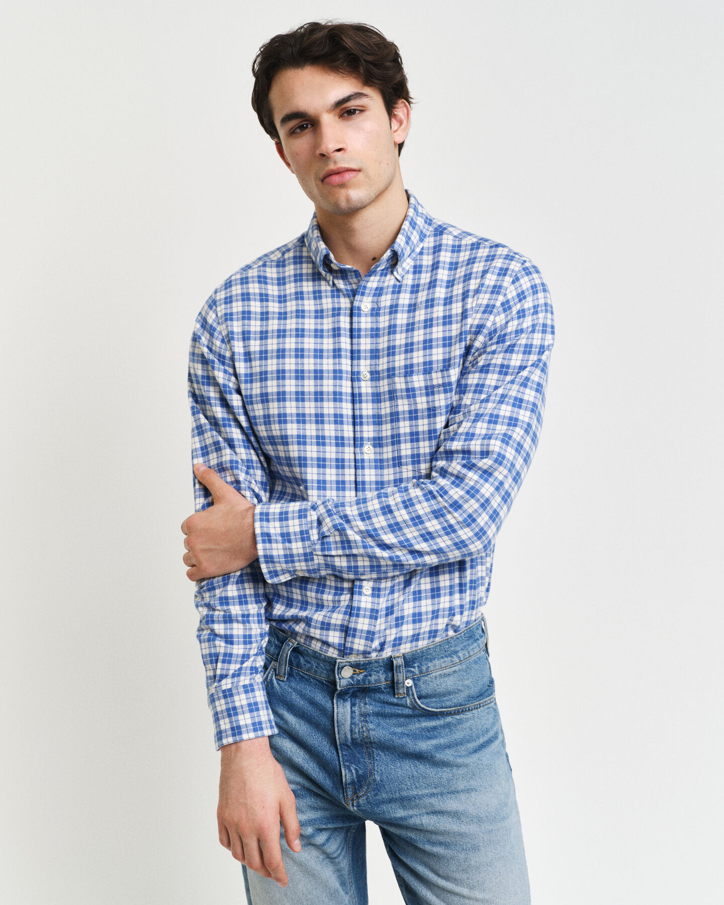 Camisa Regular Fit de franela a cuadros