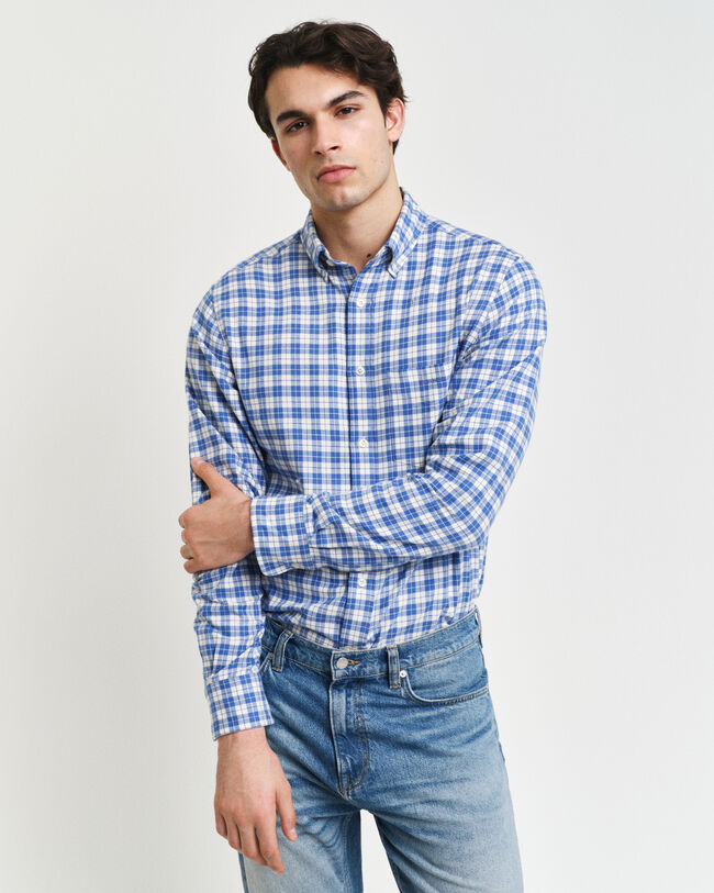 Camisa Regular Fit de franela a cuadros