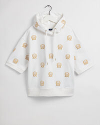Sudadera con capucha y bordado Crest de manga corta