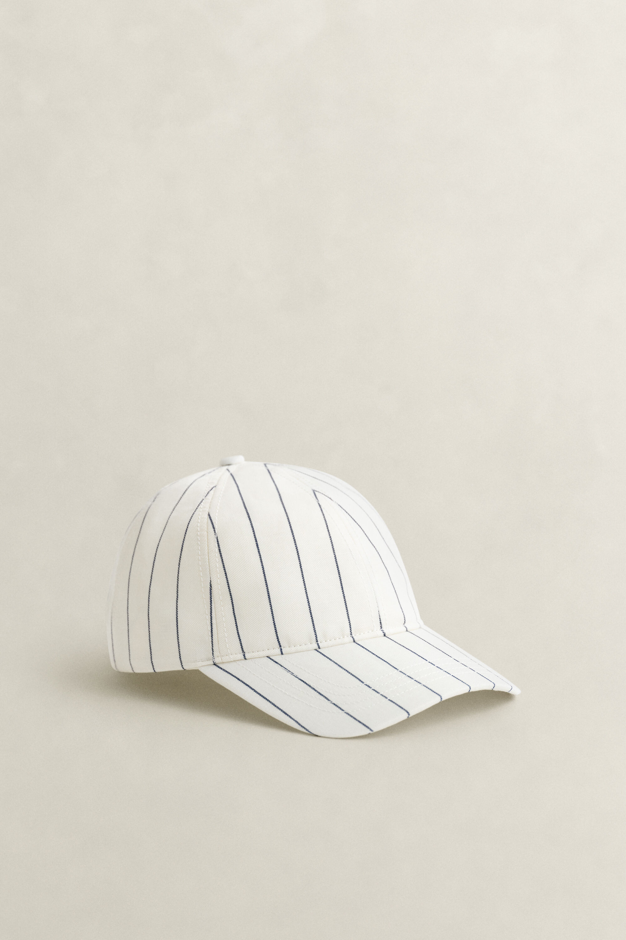 Gorra de mezcla de lino a rayas