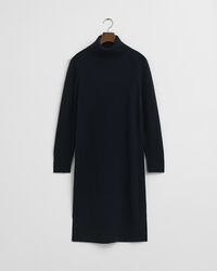 Vestido de cuello de cisne con detalle de punto