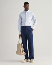 Camisa Oxford elástica a rayas Slim Fit