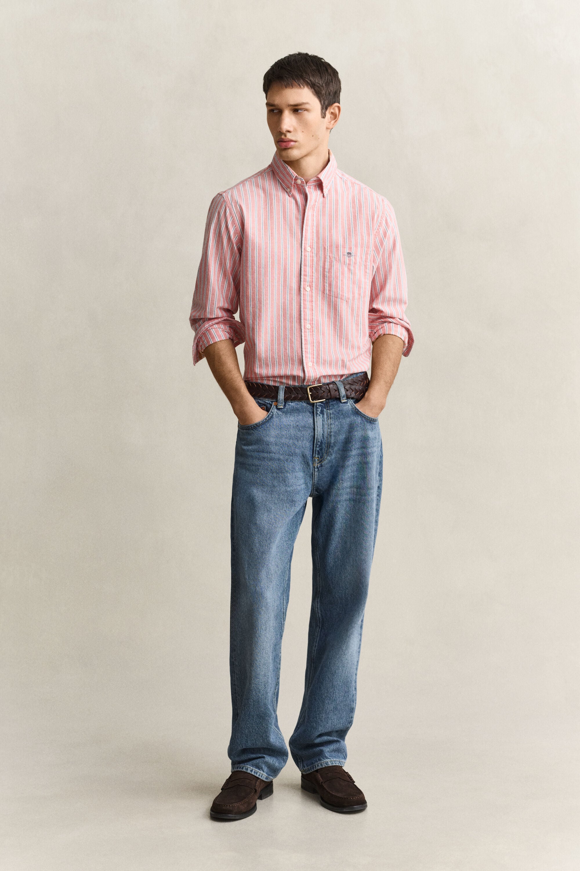 Camisa Oxford clásica a rayas