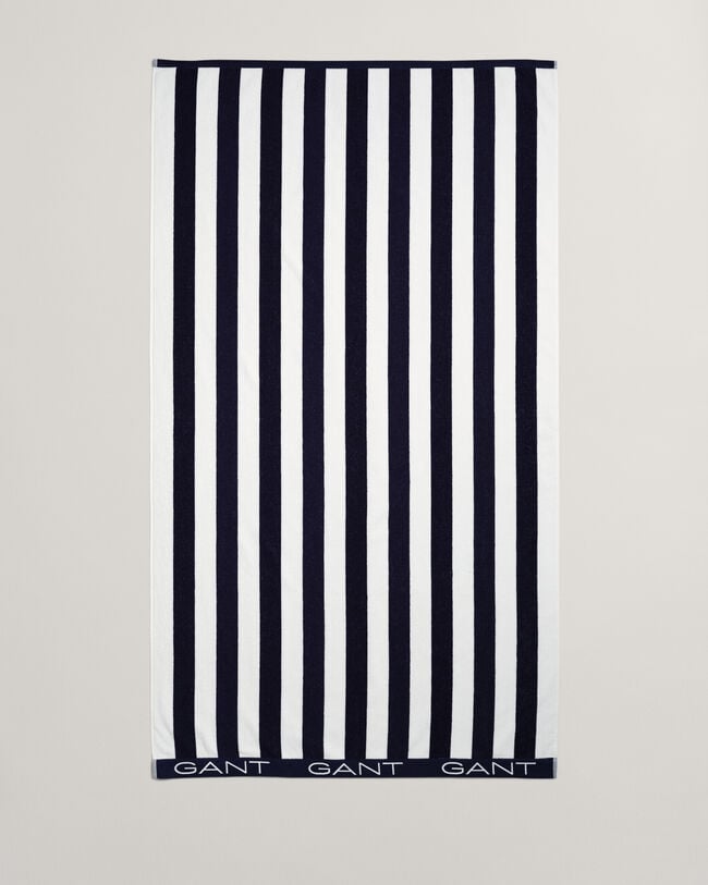Toalla de playa de rayas en bloque