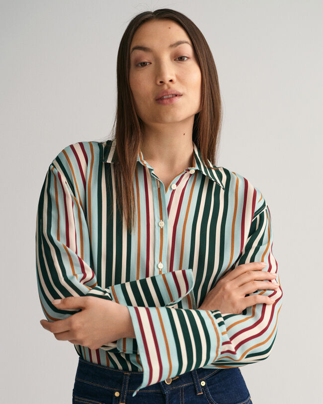 Camisa Relaxed Fit con varios dise&ntilde;os de rayas
