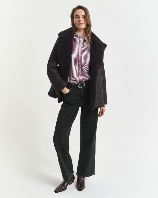 Camisa Regular Fit clásica de popelina a rayas