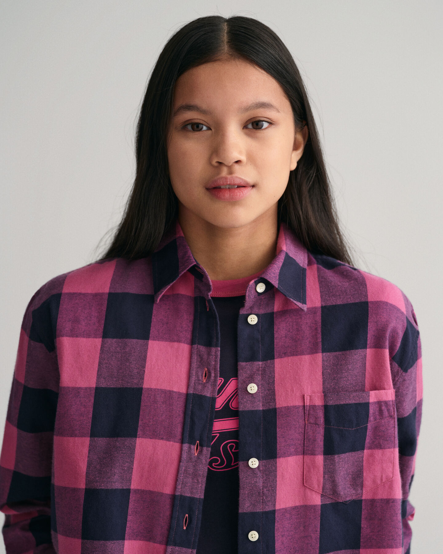 Camisa Relaxed Fit a cuadros Teen Girls