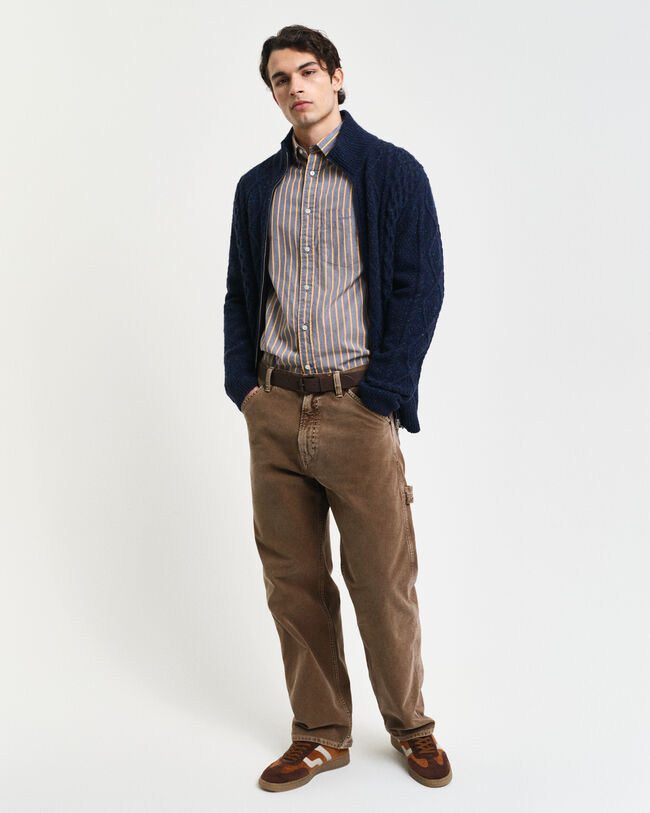 Cárdigan de punto de ochos con cremallera