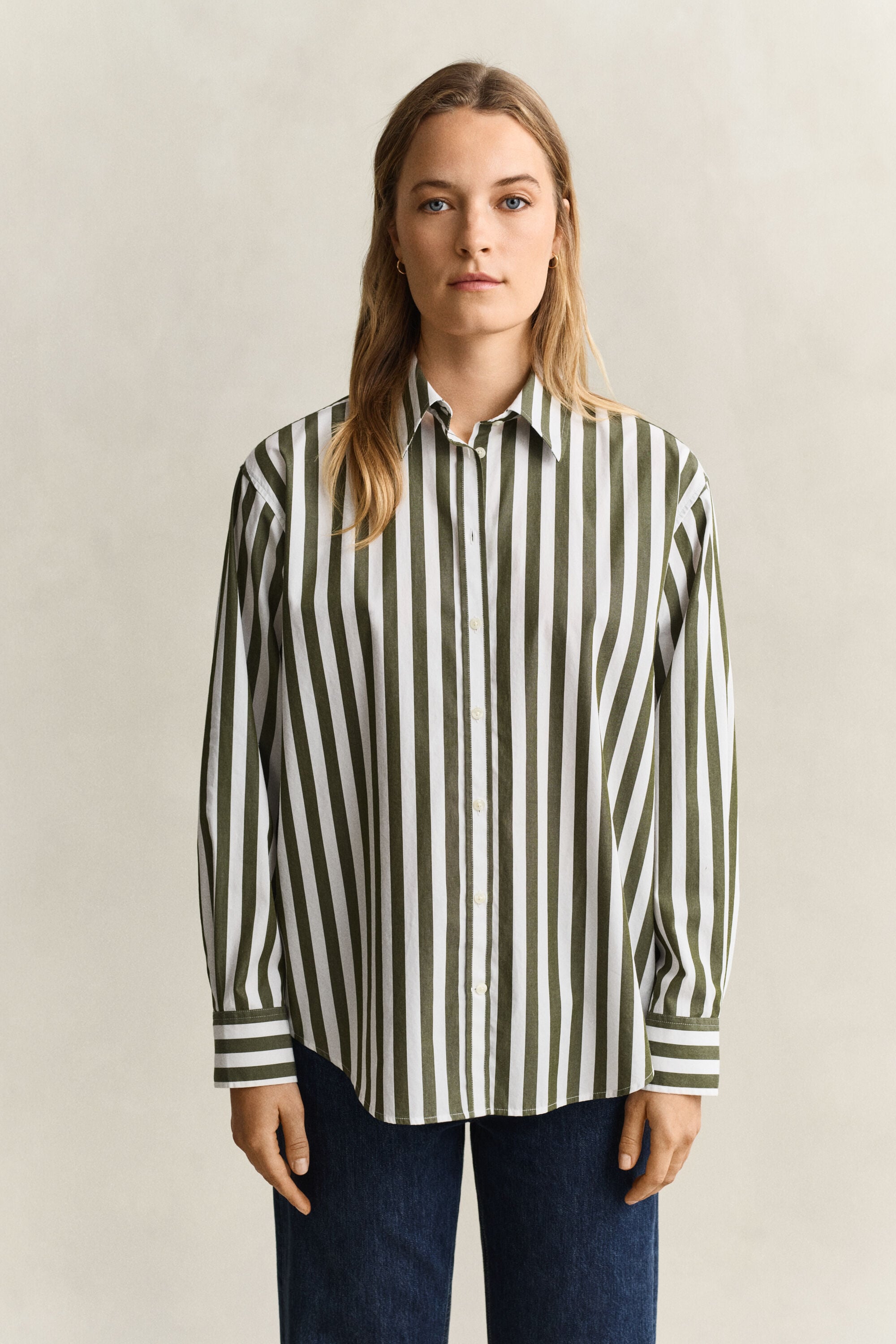 Camisa de popelina Relaxed Fit a rayas