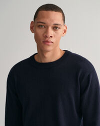 Jersey de cuello redondo en cachemir