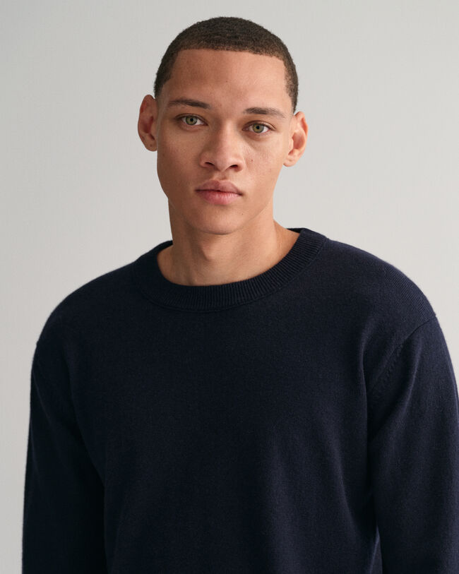 Jersey de cuello redondo en cachemir