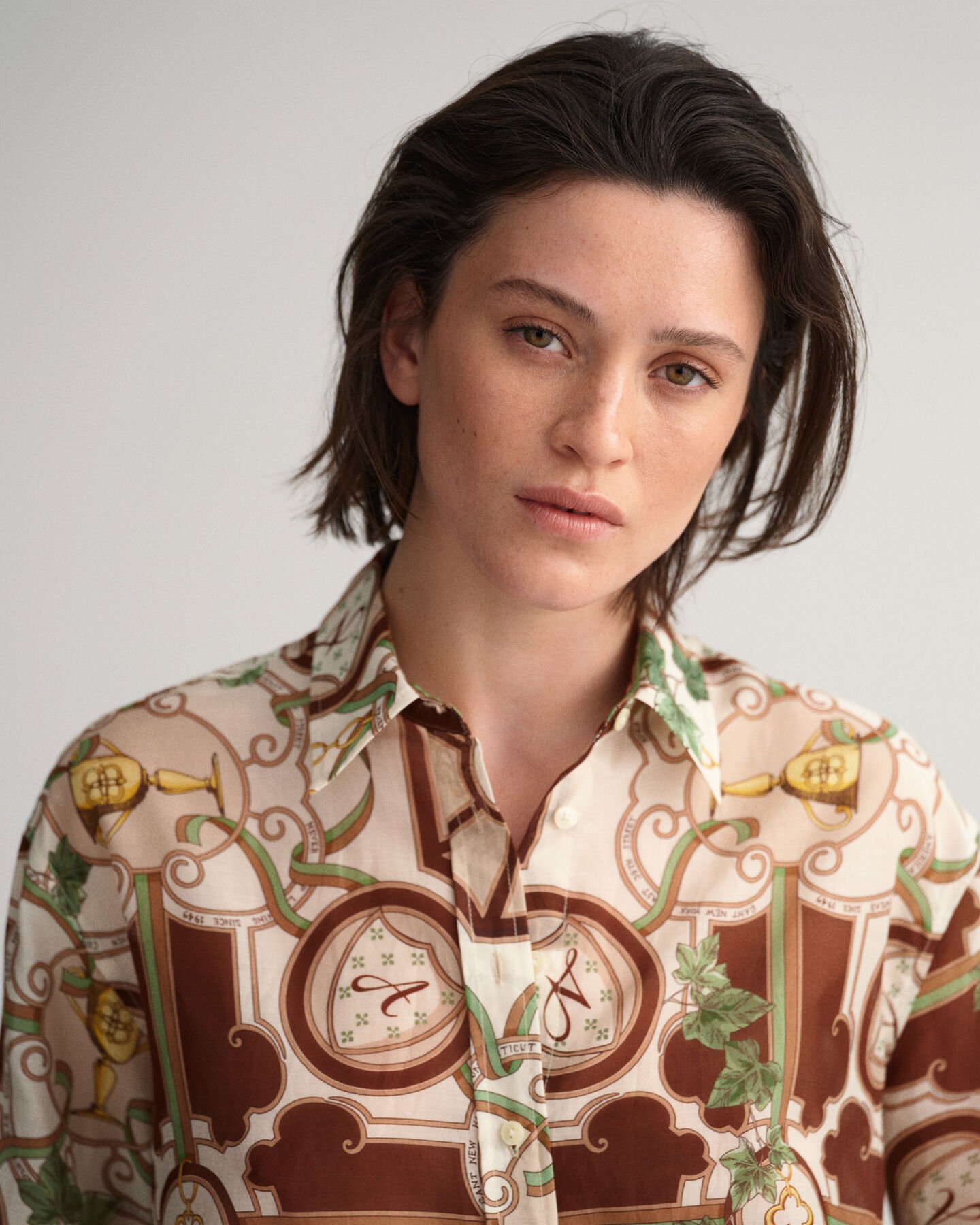 Camisa Relaxed Fit American Luxe de seda y algodón