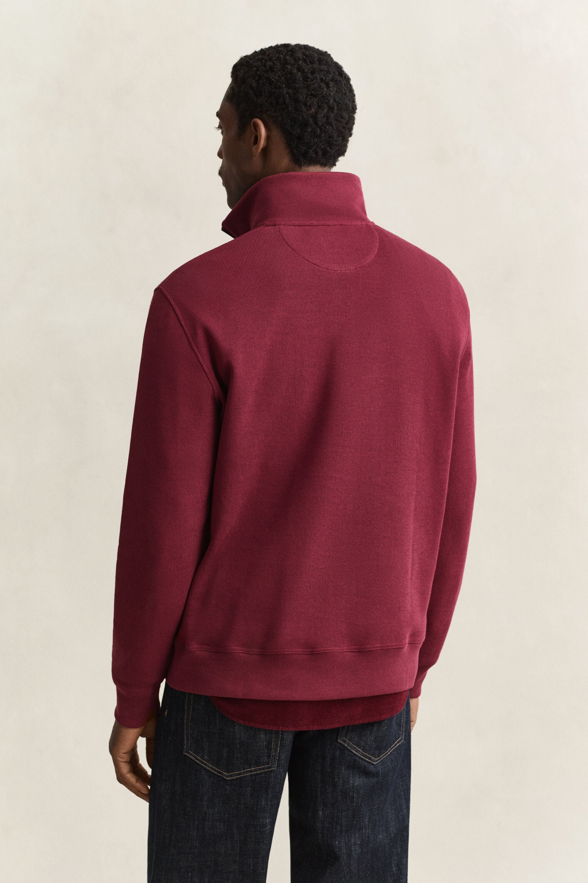 Sudadera Sacker Rib con media cremallera