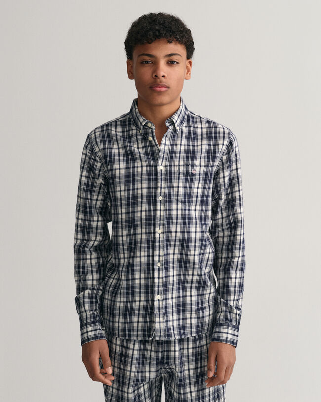 Camisa Regular Fit de franela a cuadros Teen Boys