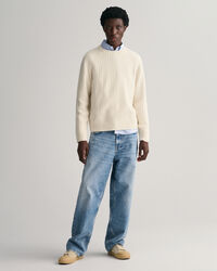 Jersey de cuello redondo con textura