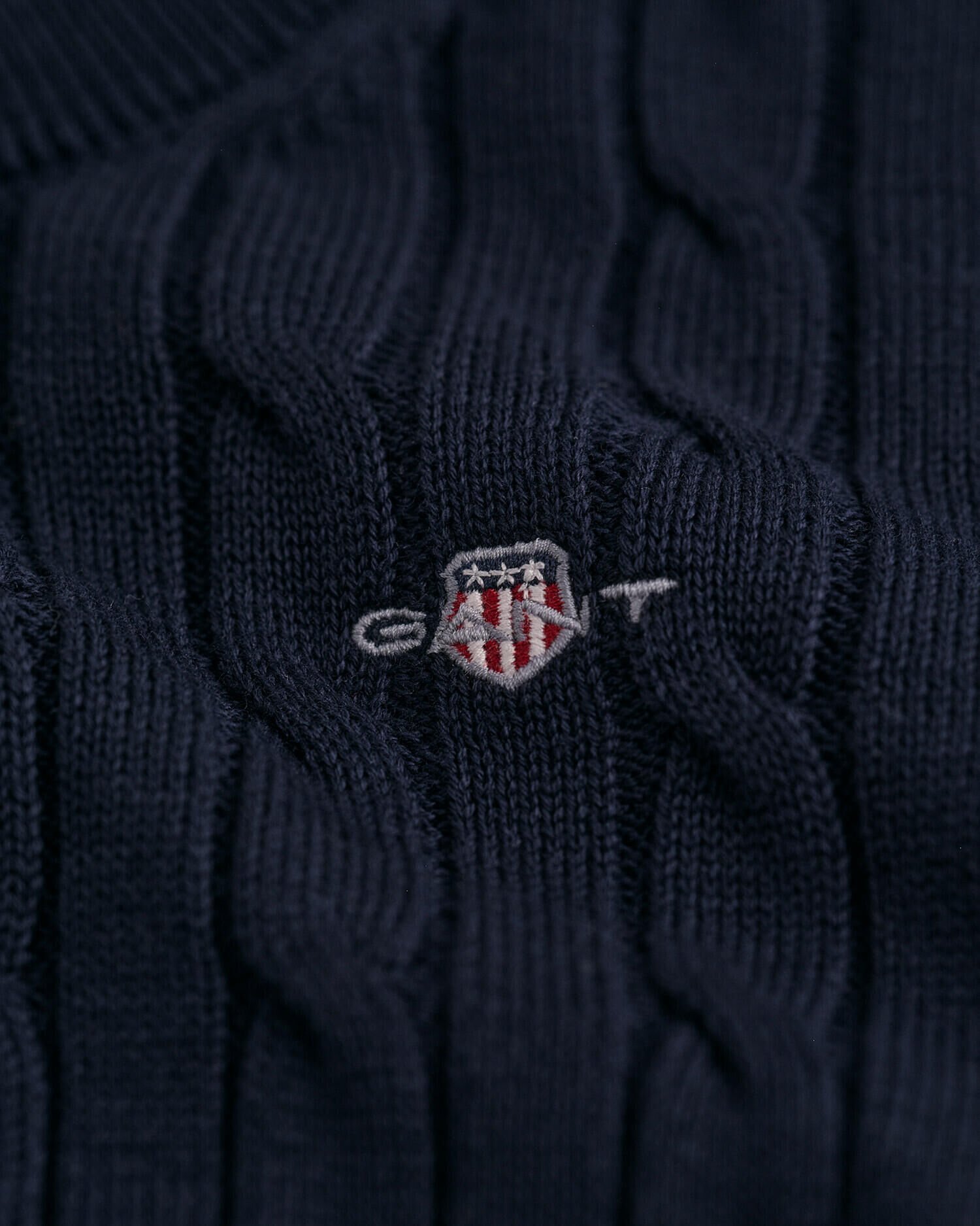 Jersey de cuello redondo y punto de ochos en algodón Shield Kids