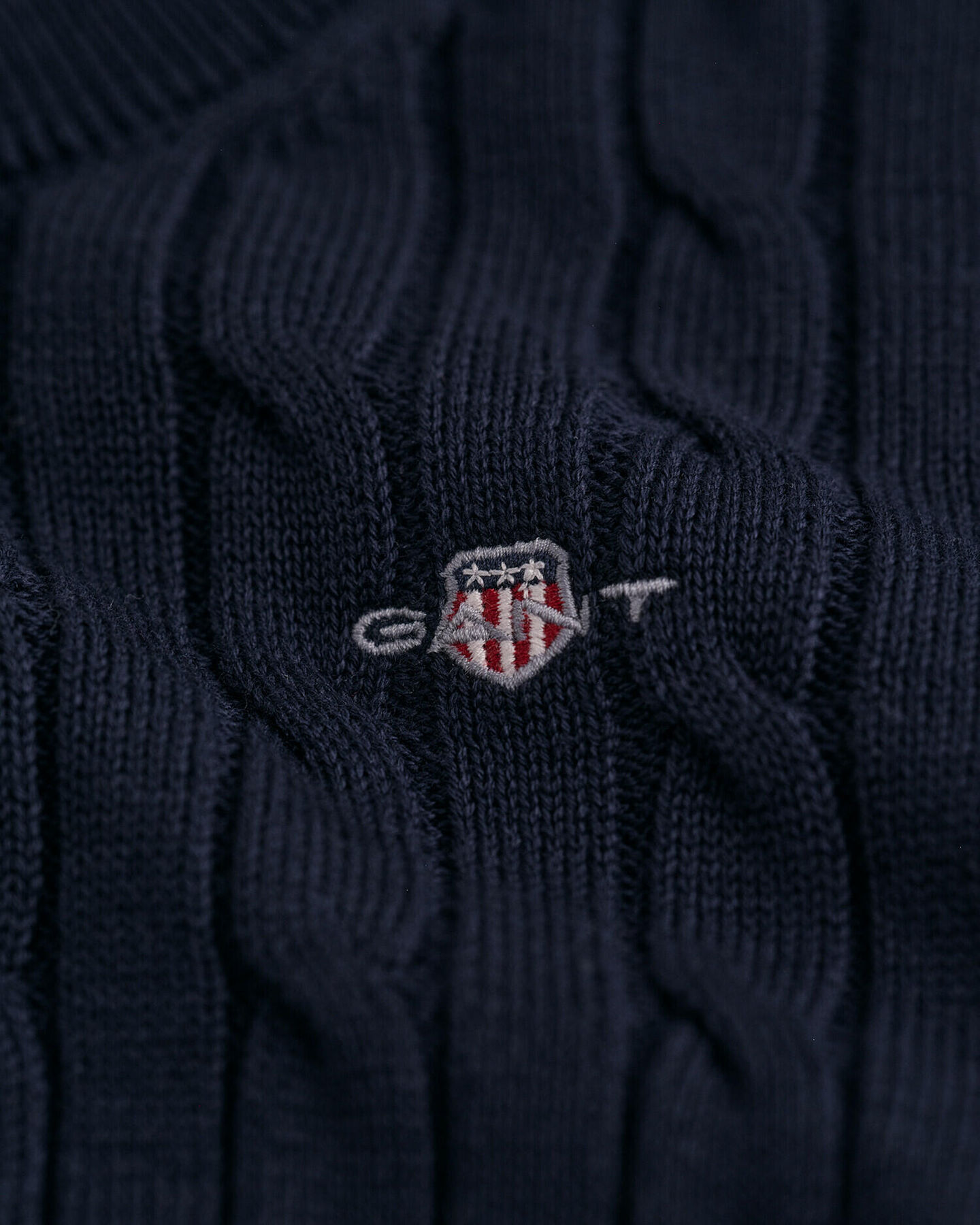 Jersey de cuello redondo y punto de ochos en algodón Shield Kids