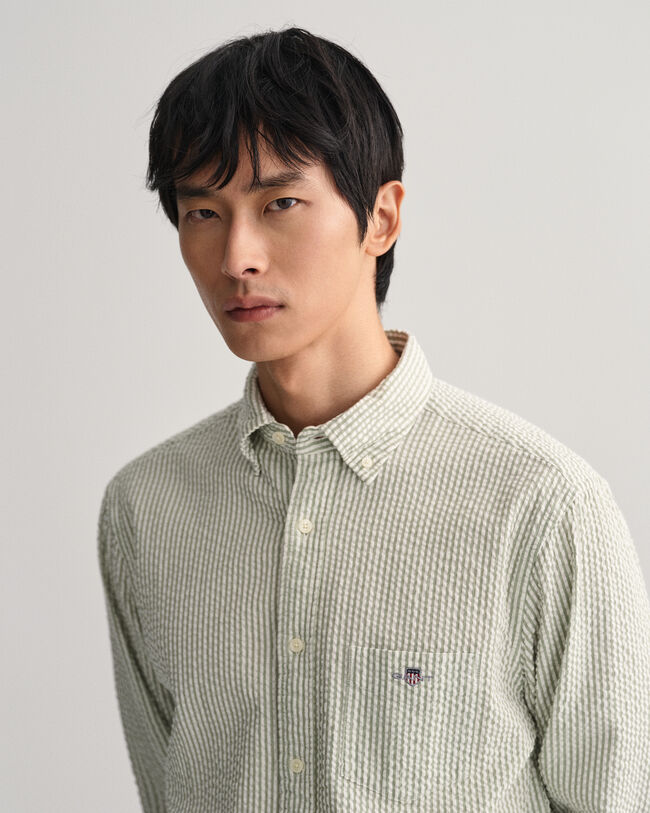 Camisa Regular Fit Seersucker