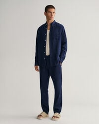 Camisa Regular Fit de lino te&ntilde;ido en prenda