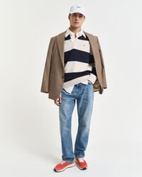 Jersey tipo polo de rayas anchas