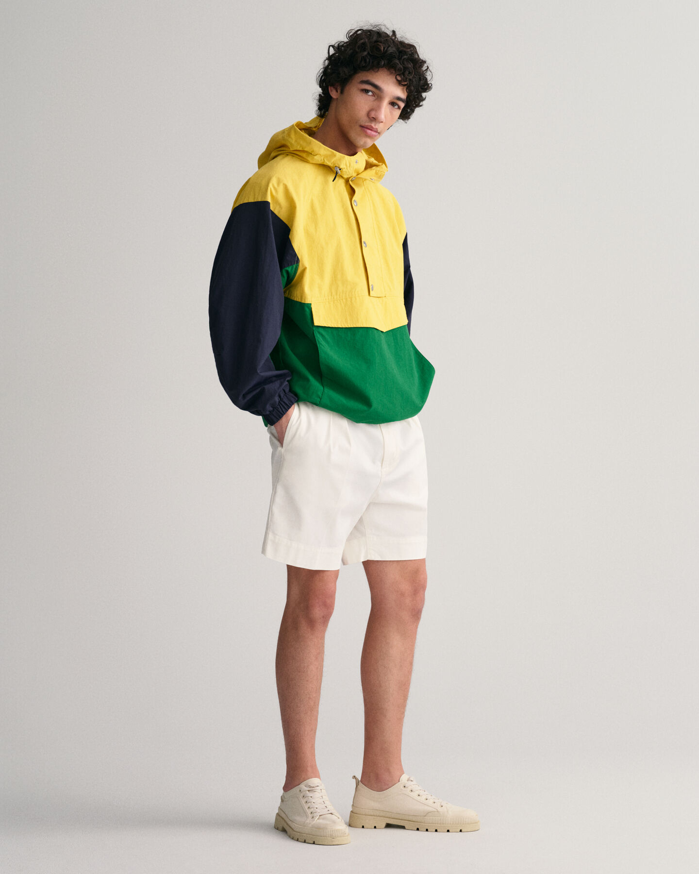Anorak con bloques de color