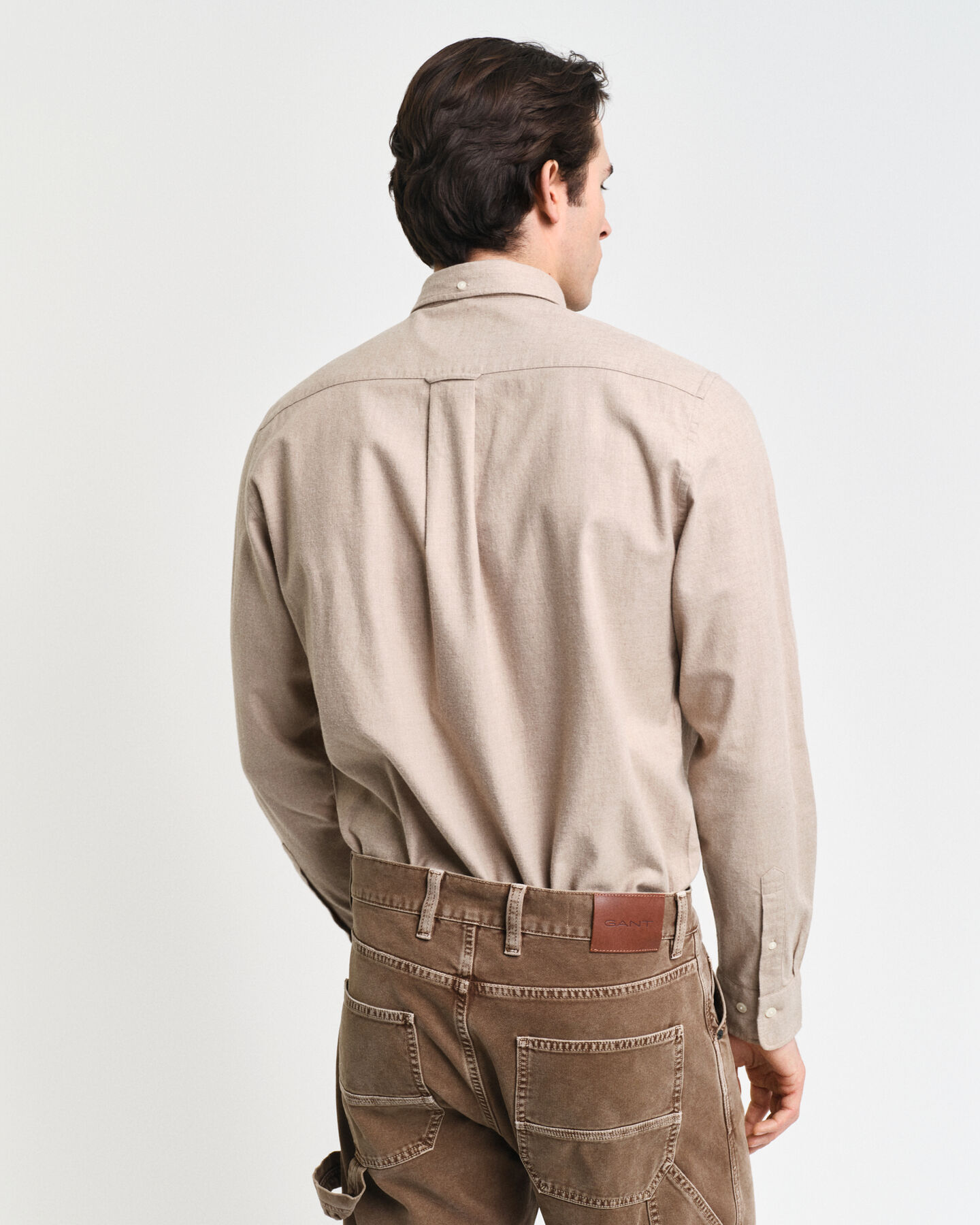 Camisa Regular Fit de franela jaspeada