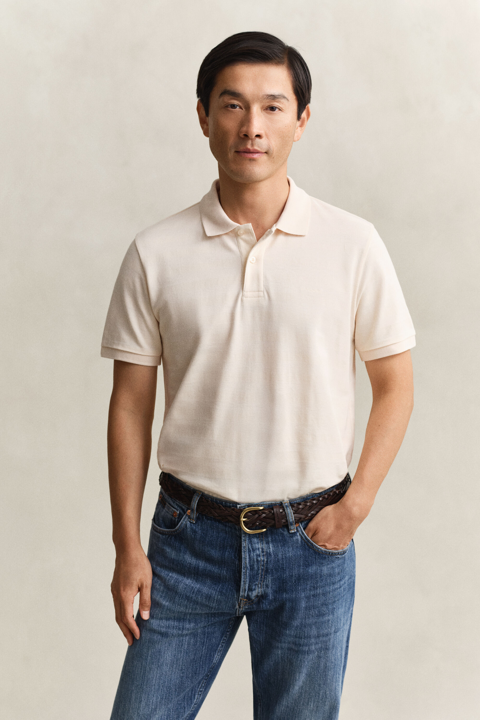 Polo de rayas con textura