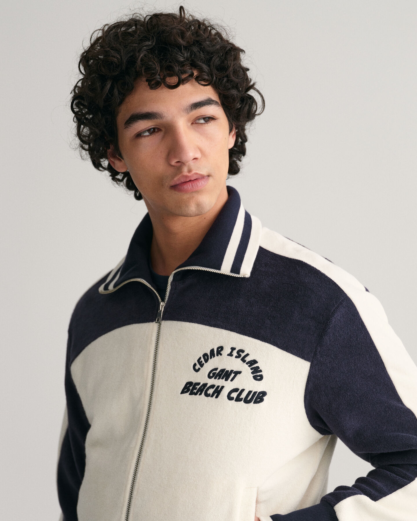 Chaqueta Terry Cloth con cremallera