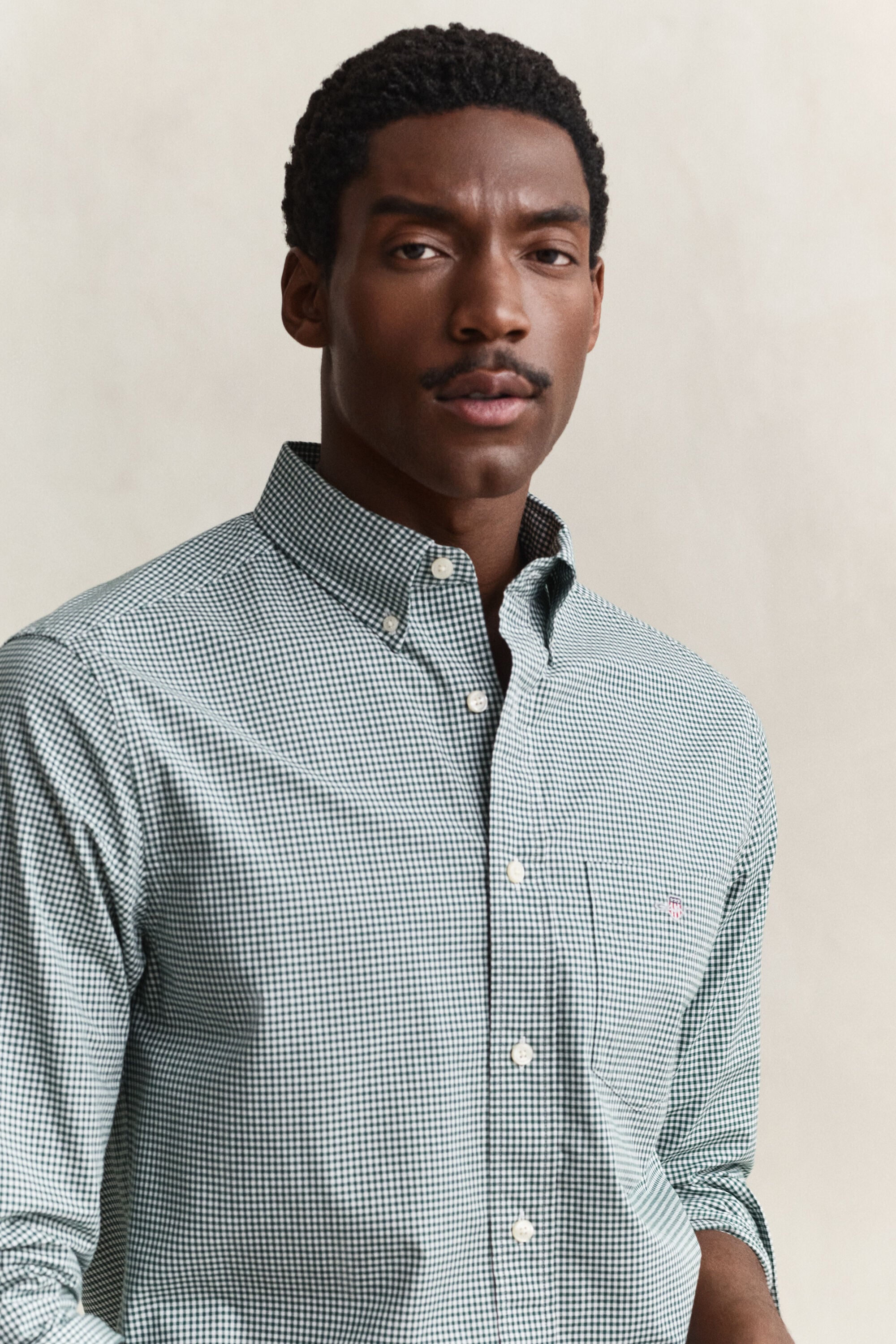 Camisa clásica de popelina de cuadros Vichy