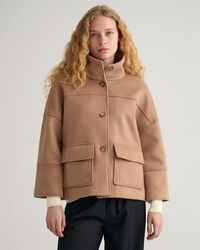 Chaqueta corta de mezcla de lana