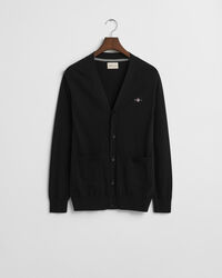 Cárdigan clásico de algodón con cuello de pico