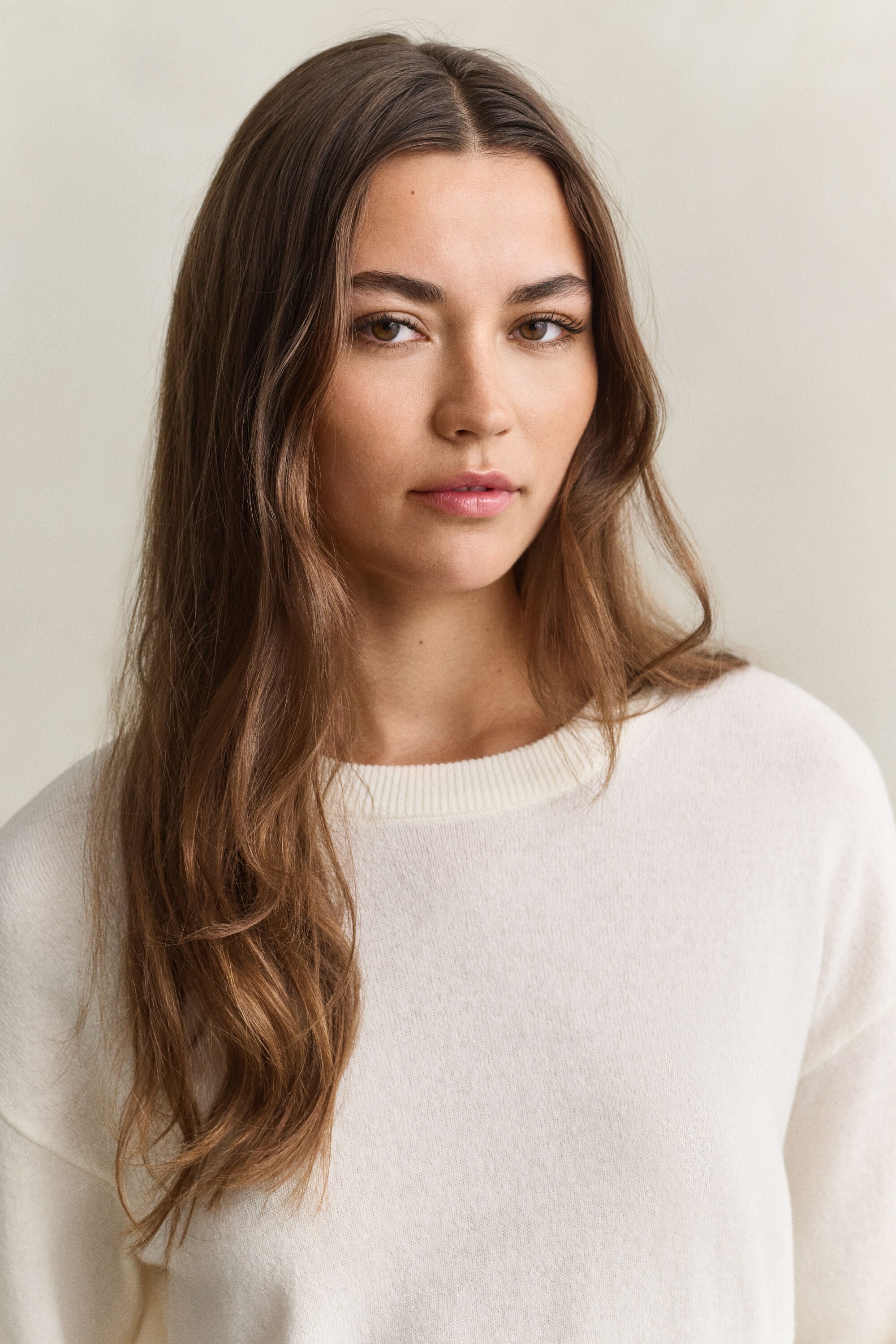 Jersey de lana de oveja muy fina con cuello redondo